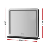 Embellir Makeup Mirror 60x50cm Hollywood Vanity with LED Light Tabletop Black